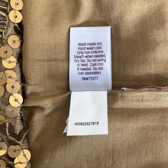 Jennifer Lopez Embellished Tan Mini Skirt Size 6 - Picture 7 of 9